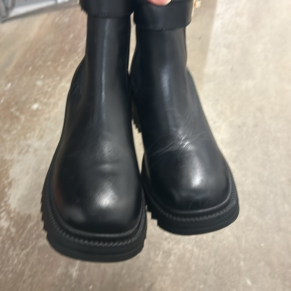 Steve madden black Combat Moto Boots with Rugged Sole - Picture 2 of 4